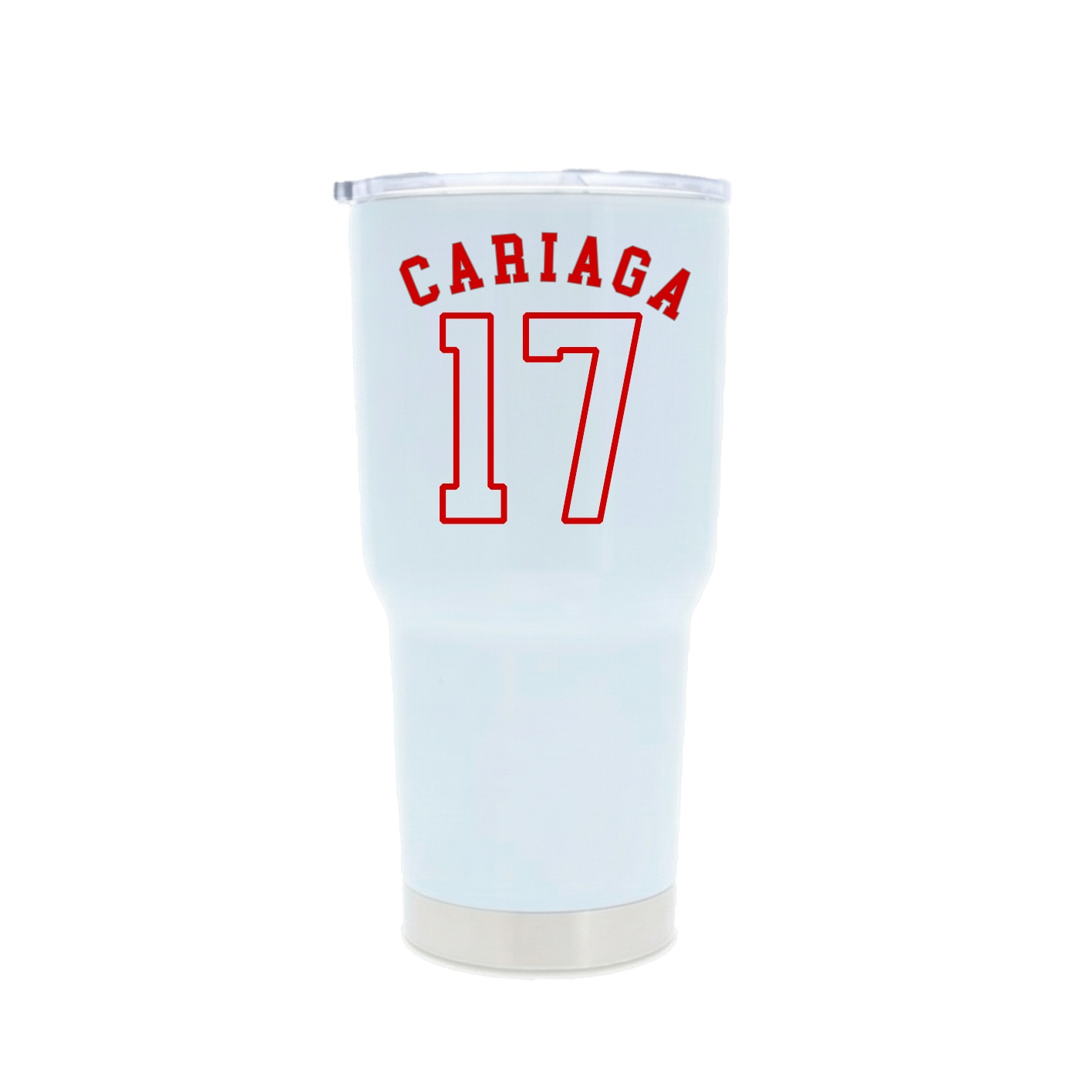 30oz Stainless Steel Tumbler — Shirsey Arch in White