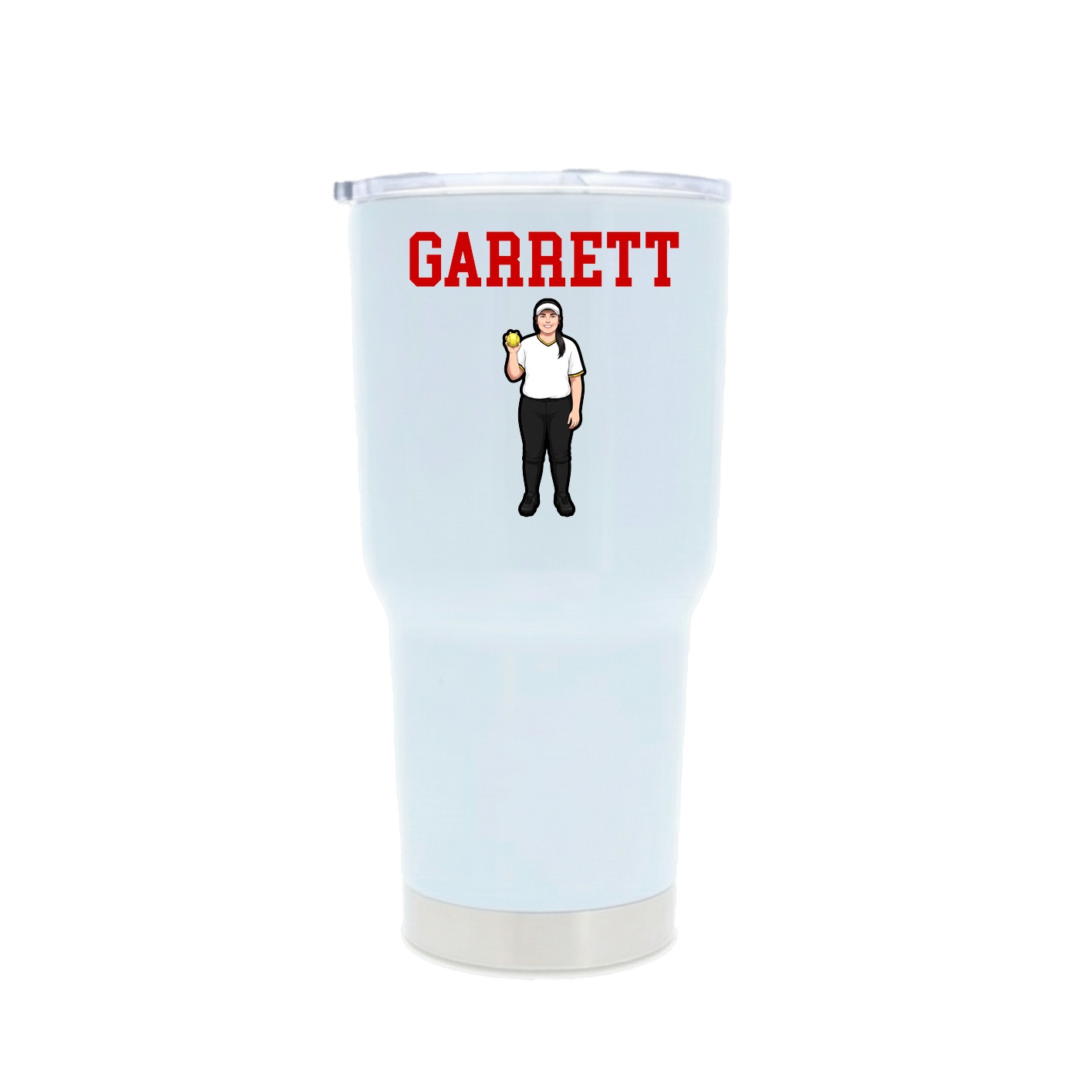 30oz Stainless Steel Tumbler — Shirsey in White