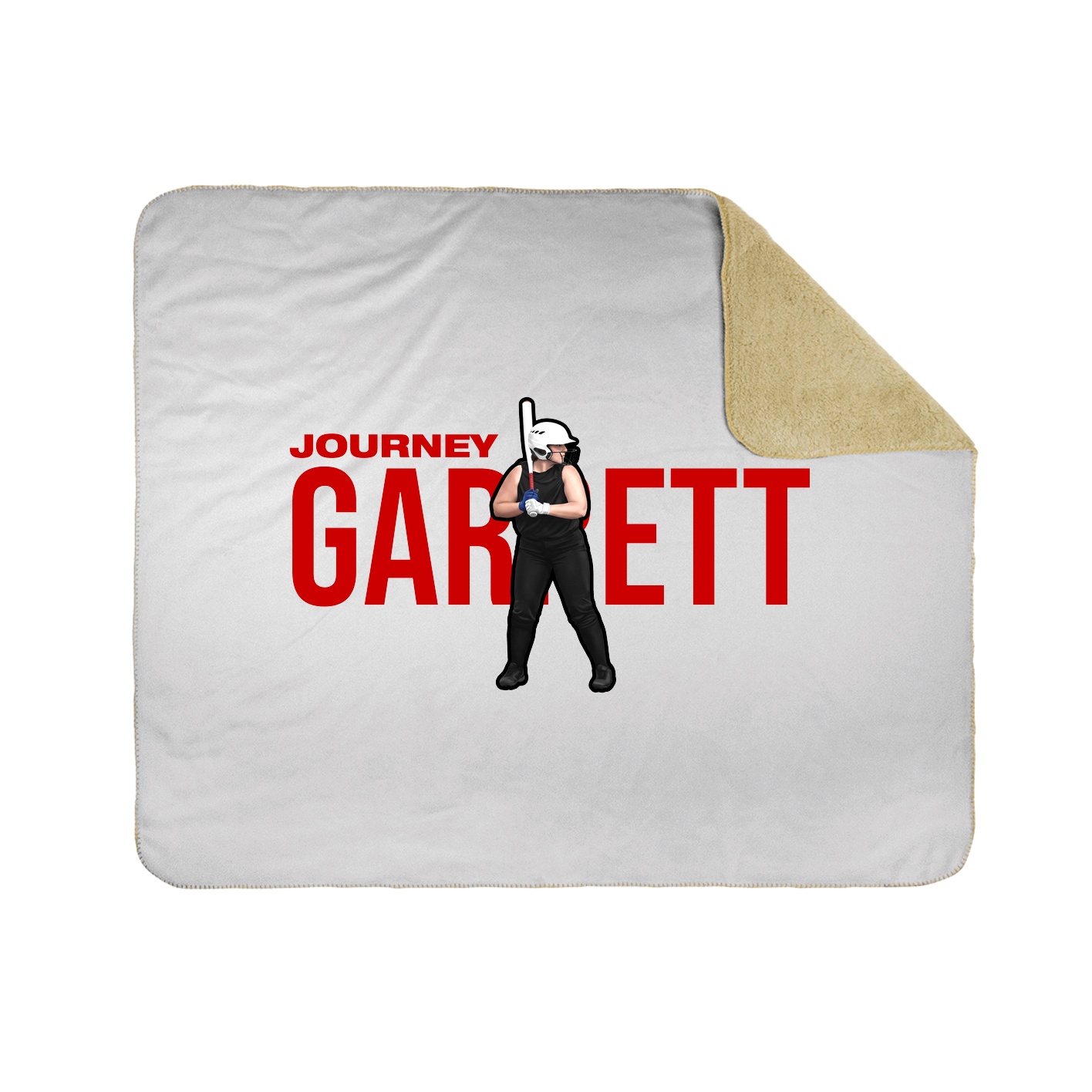 Throw Blanket — Player Name in White