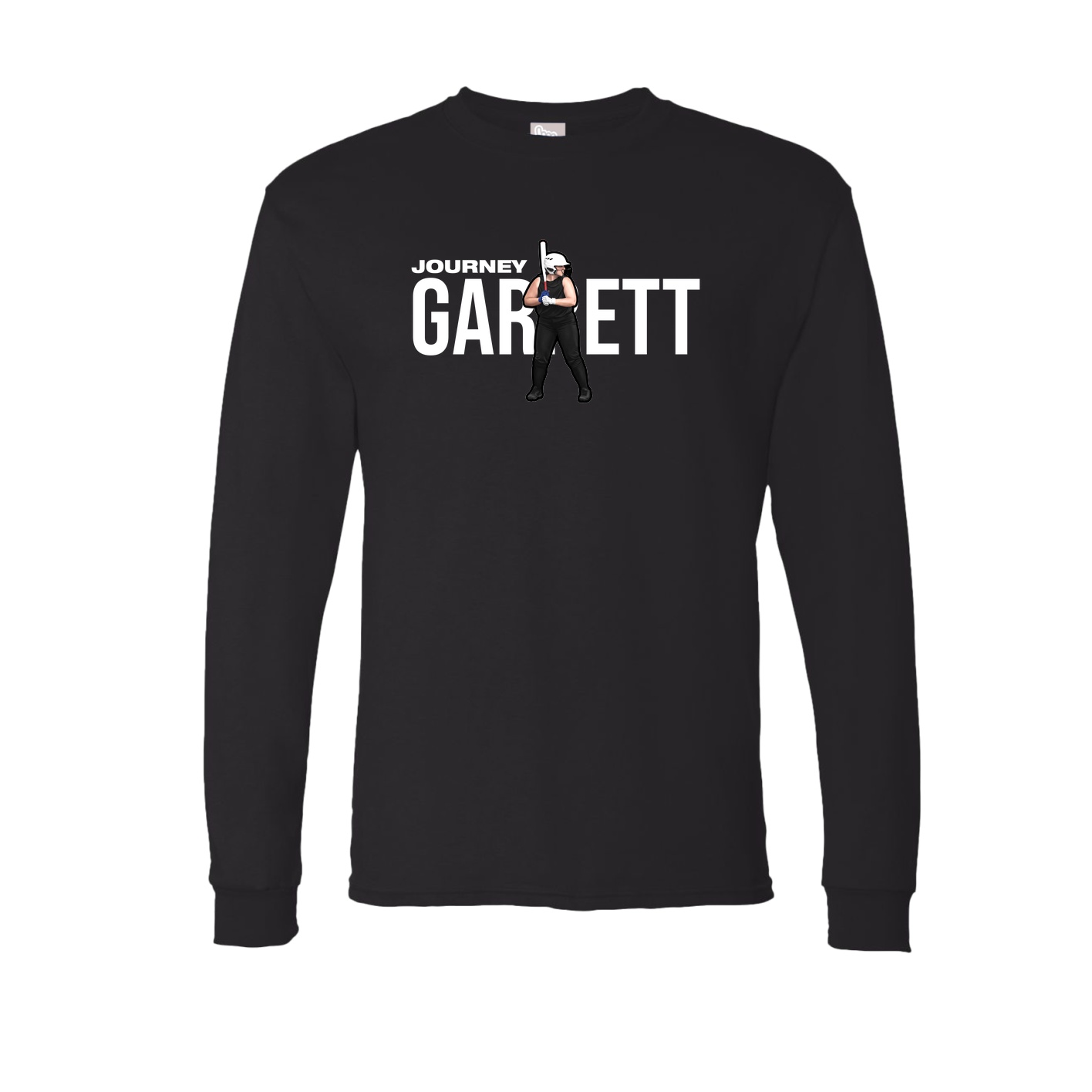 Long Sleeve Tee — Player Name in Black
