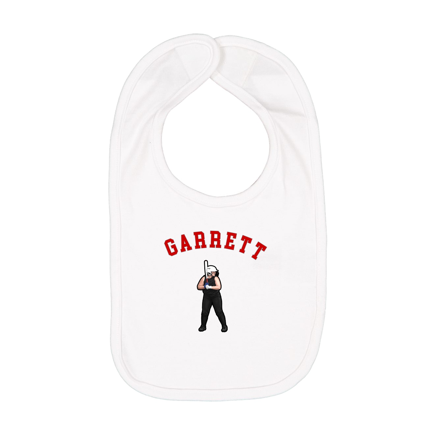 Infant Bib — Shirsey Arch in White