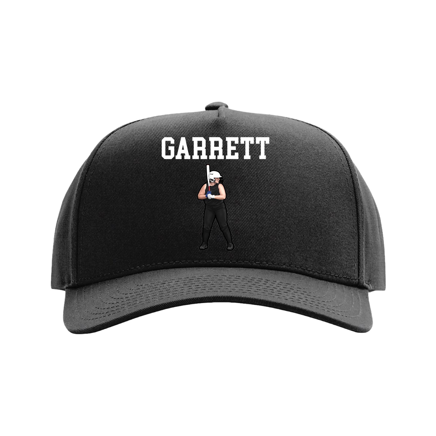 Full Fabric Five-Panel Champ Cap — Shirsey in Black