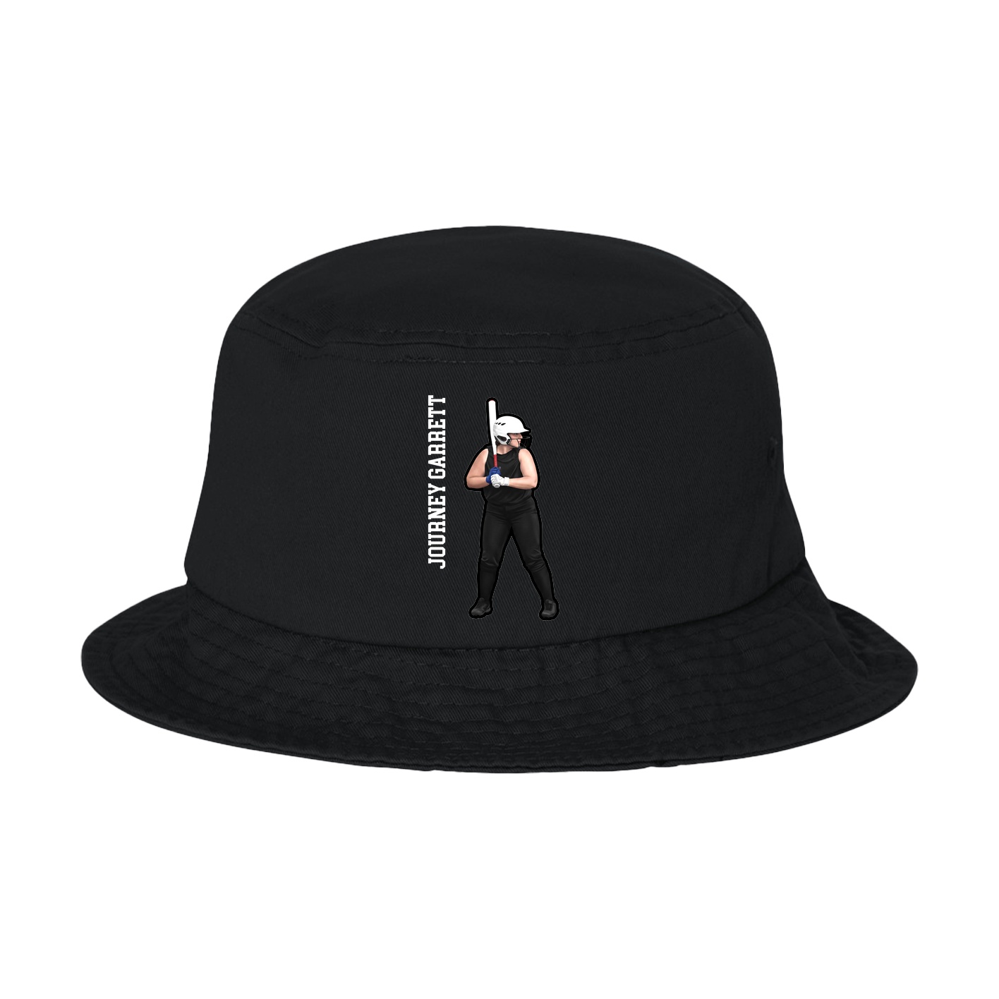 Bucket Cap — Name Vertical in Black