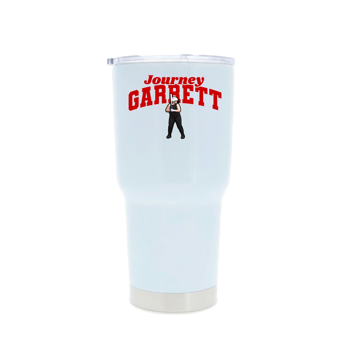 30oz Stainless Steel Tumbler — Signature Arch in White