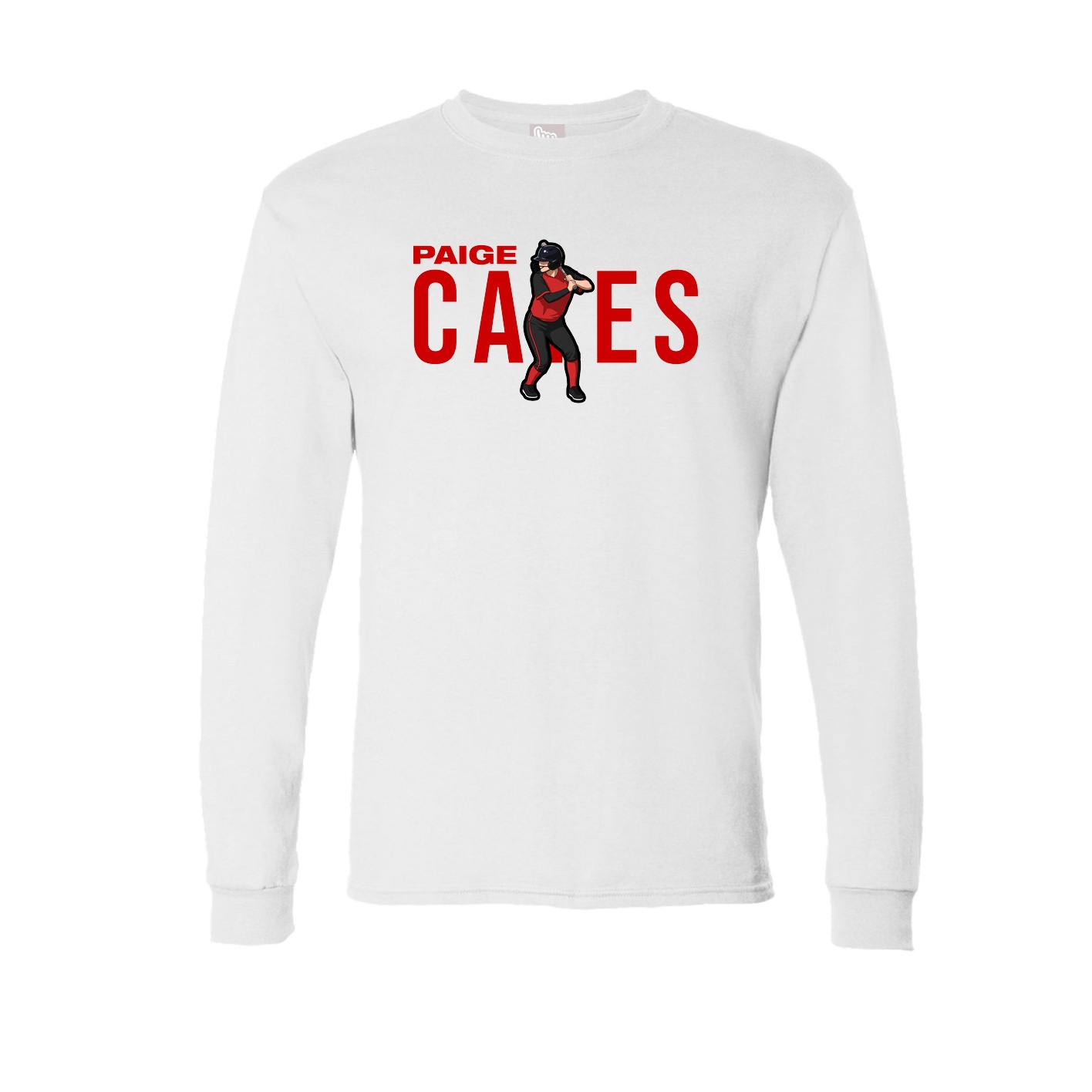 Long Sleeve Tee — Player Name in White