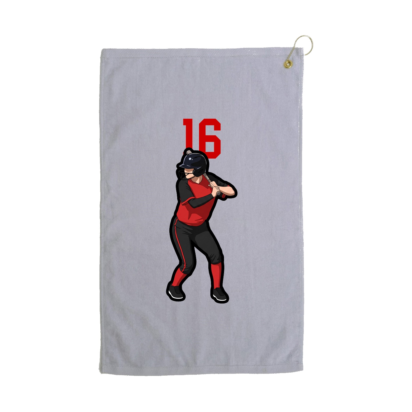 Golf Towel — Number Top in Grey