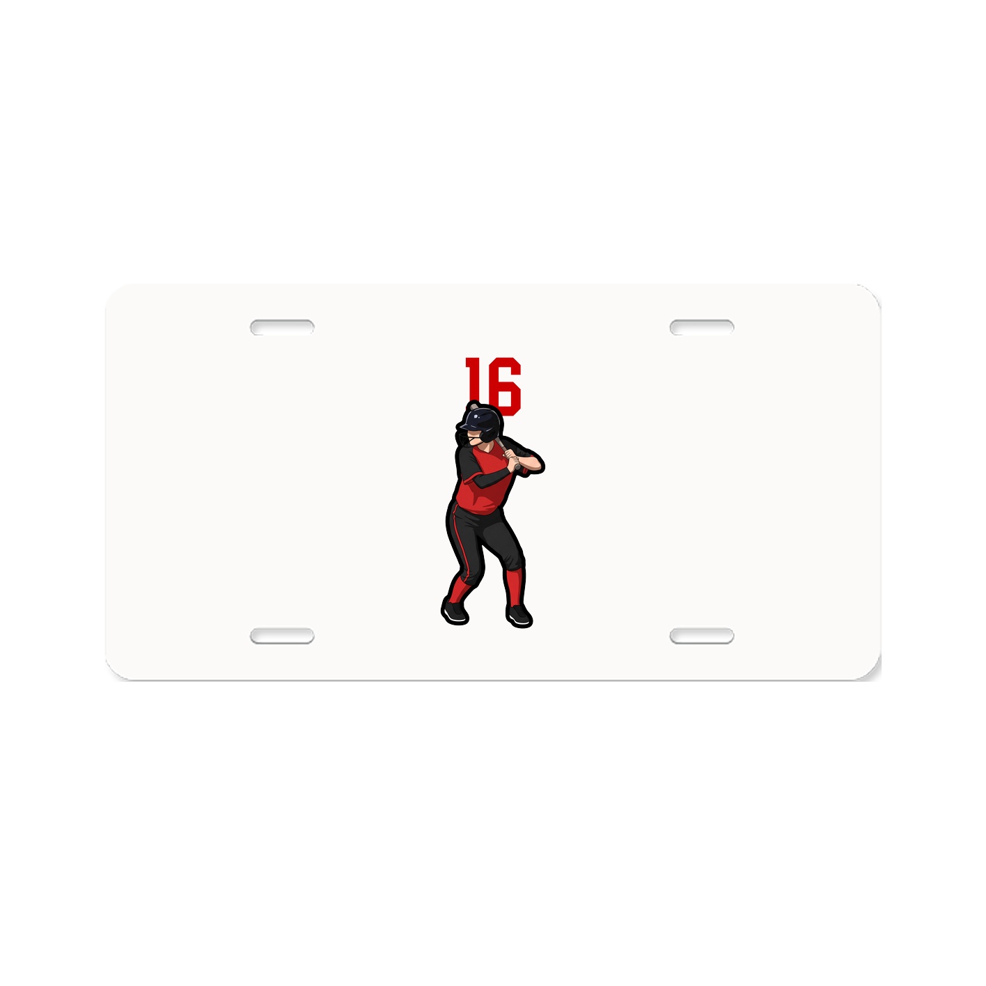 License Plate — Number Top in Classic