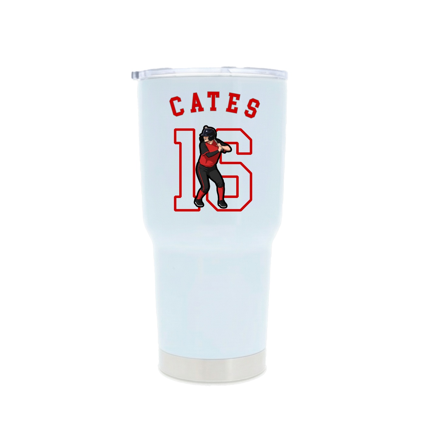 30oz Stainless Steel Tumbler — Shirsey Arch in White