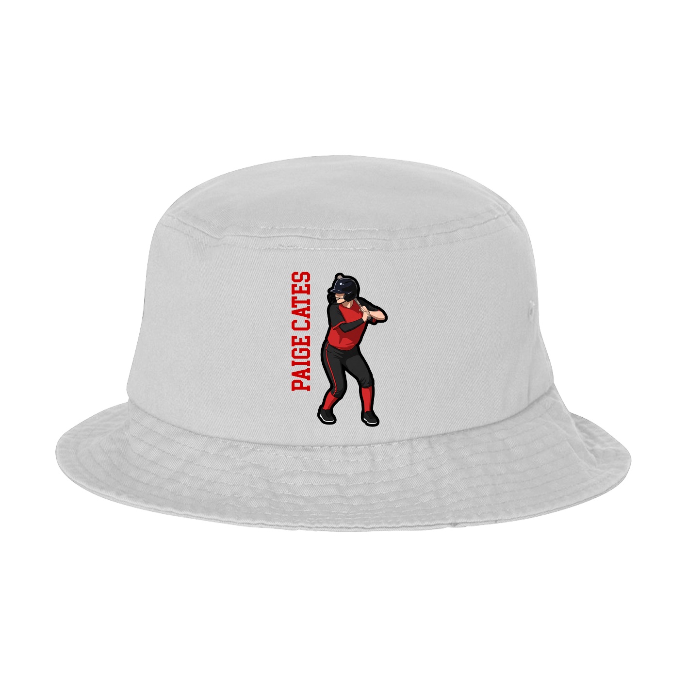 Bucket Cap — Name Vertical in White