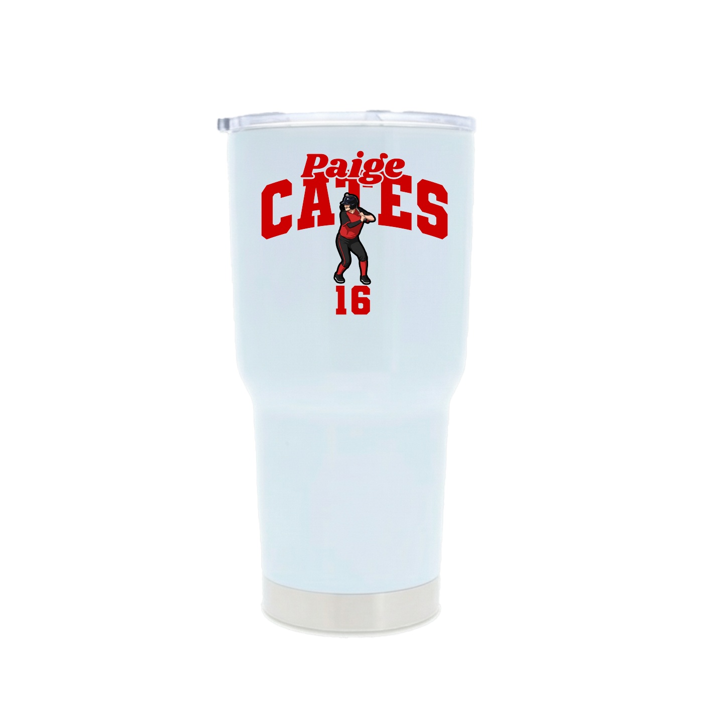 30oz Stainless Steel Tumbler — Signature Arch in White
