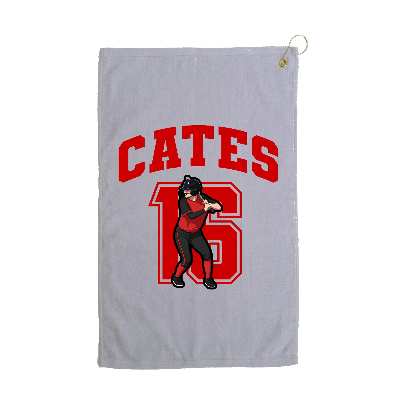 Golf Towel — Number in Grey