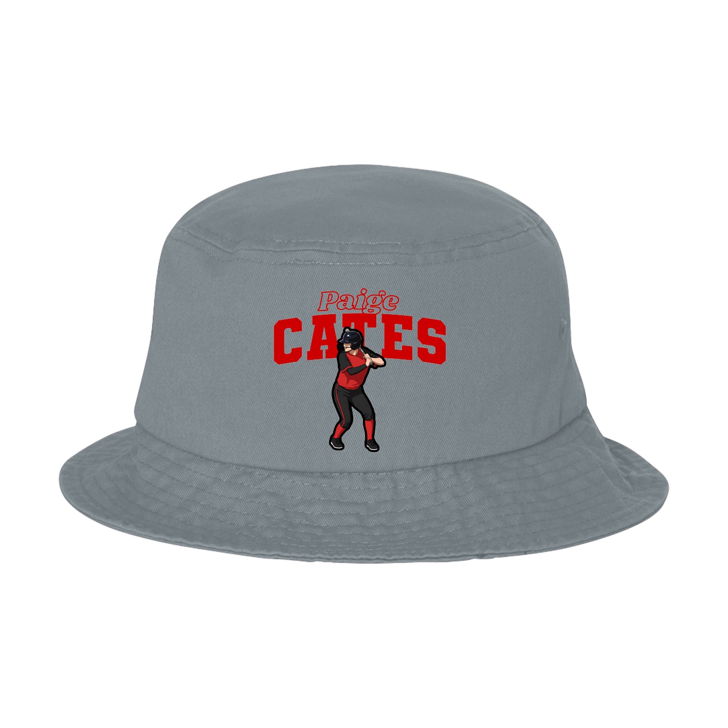 Bucket Cap — Name Arch in Grey