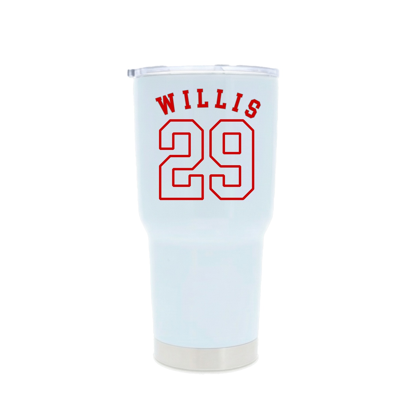 30oz Stainless Steel Tumbler — Shirsey Arch in White