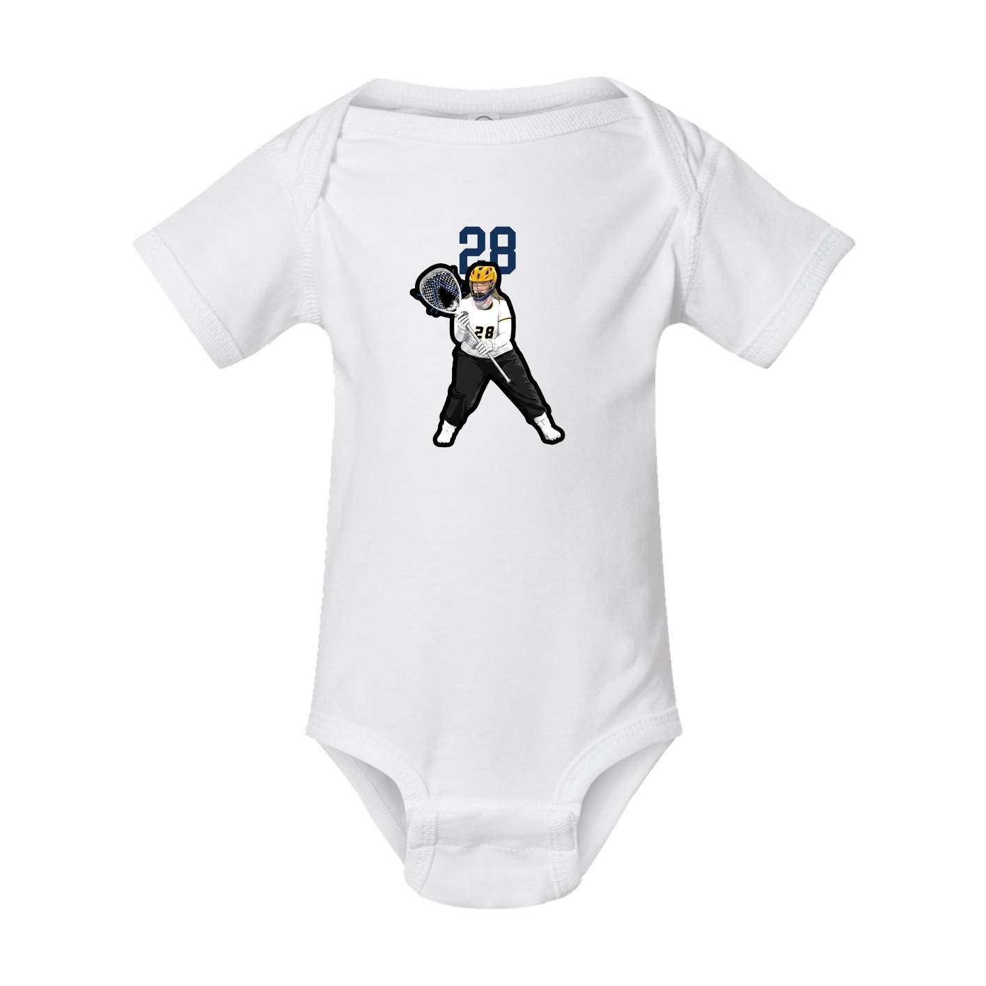 Baby Onesie — Number Top in White
