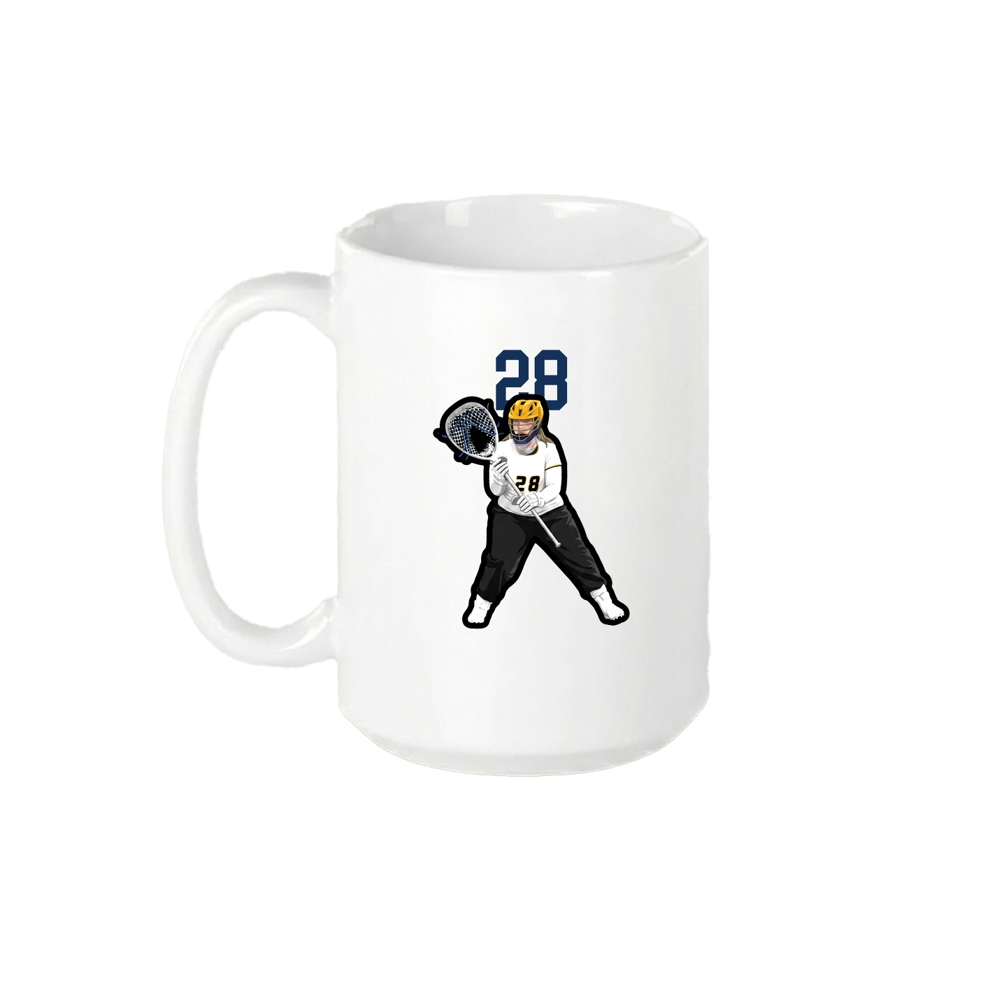 15oz Coffee Mug — Number Top in White