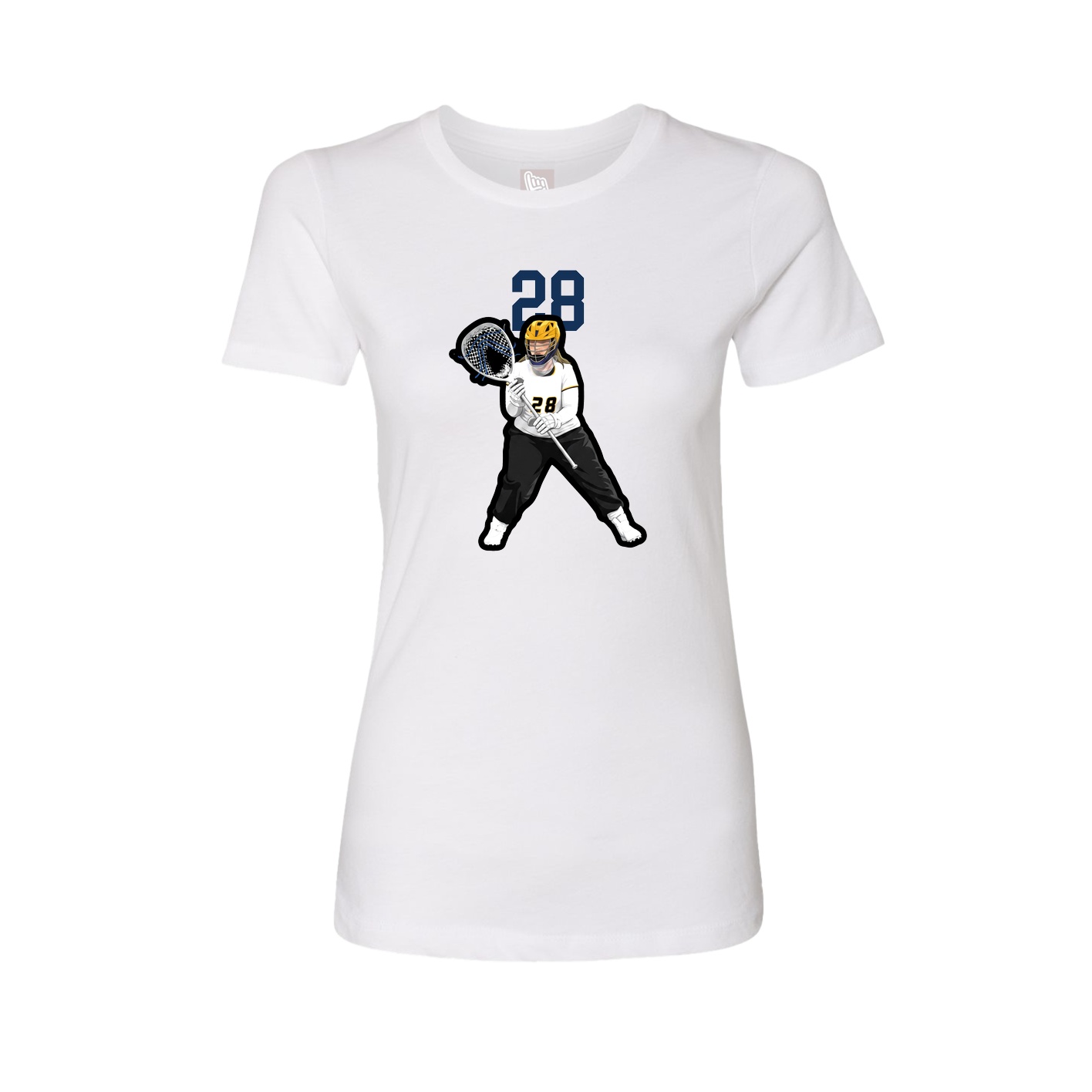 Fitted Women's Tee — Number Top in White
