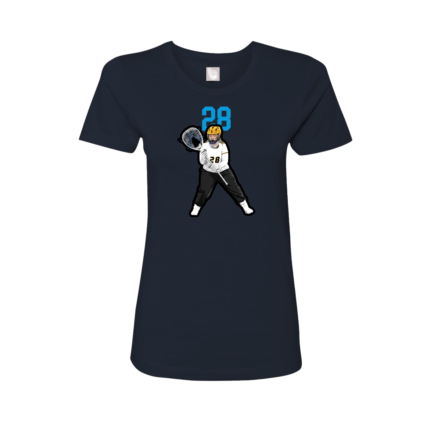 Womens Tee — Number Top in Navy