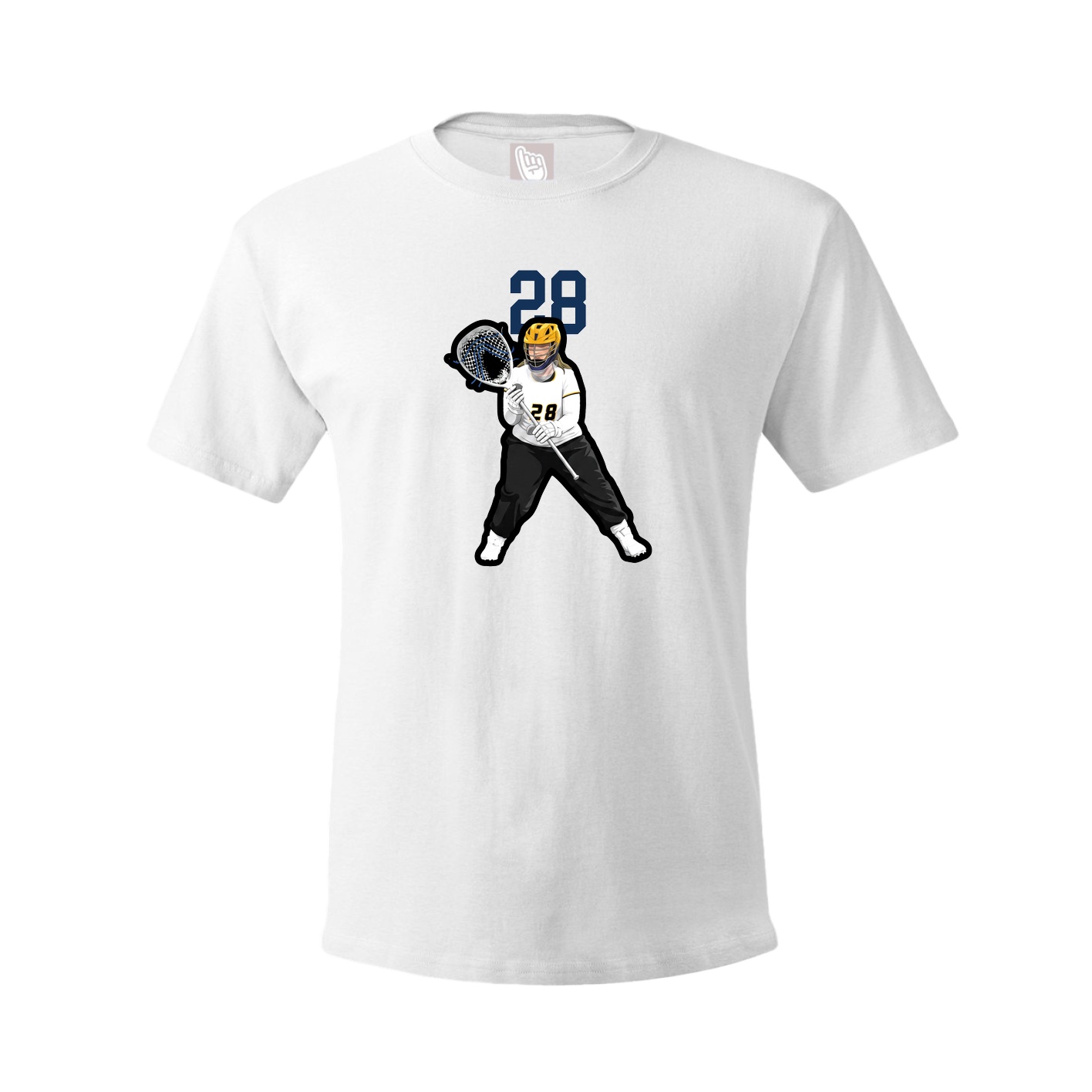 Youth Tee — Number Top in White