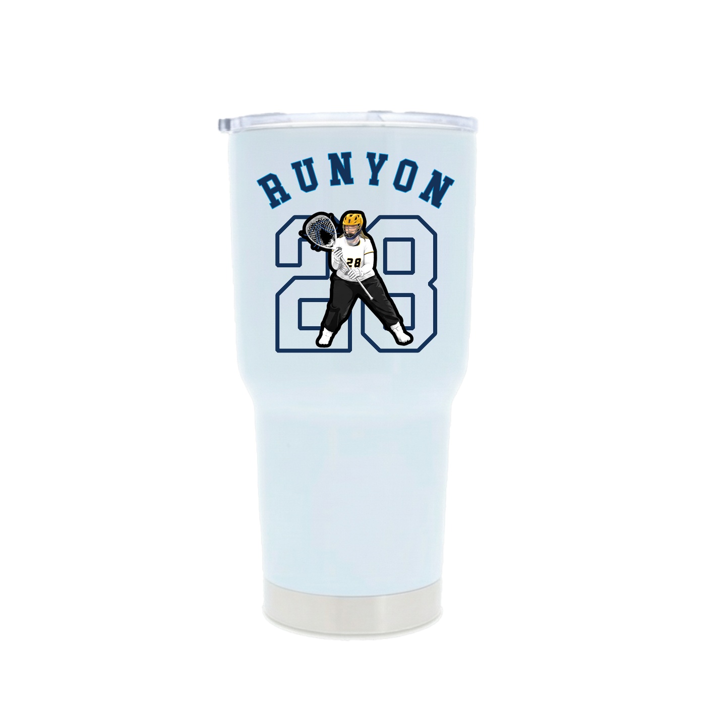 30oz Stainless Steel Tumbler — Shirsey Arch in White