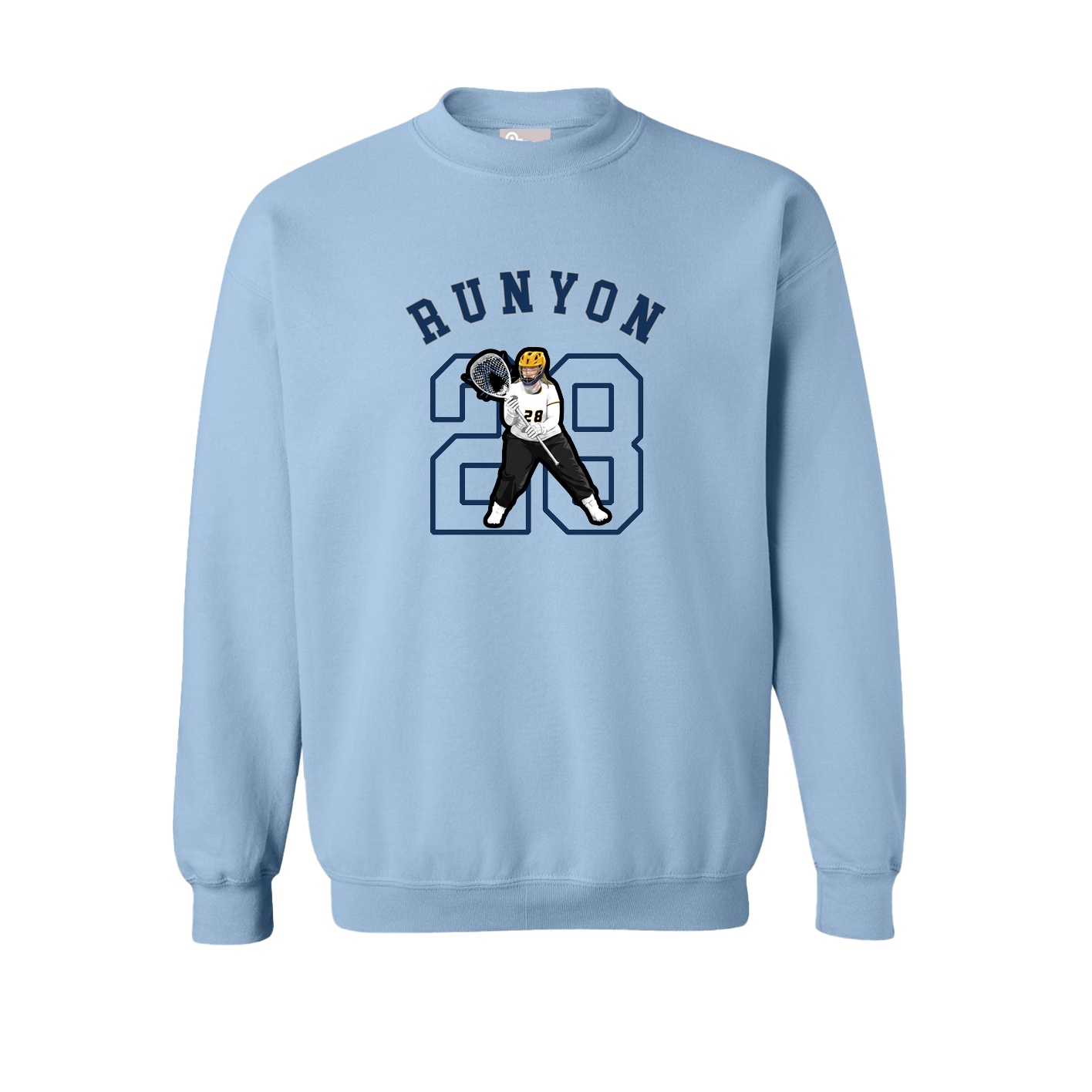Fleece Crew — Shirsey Arch in Light Blue