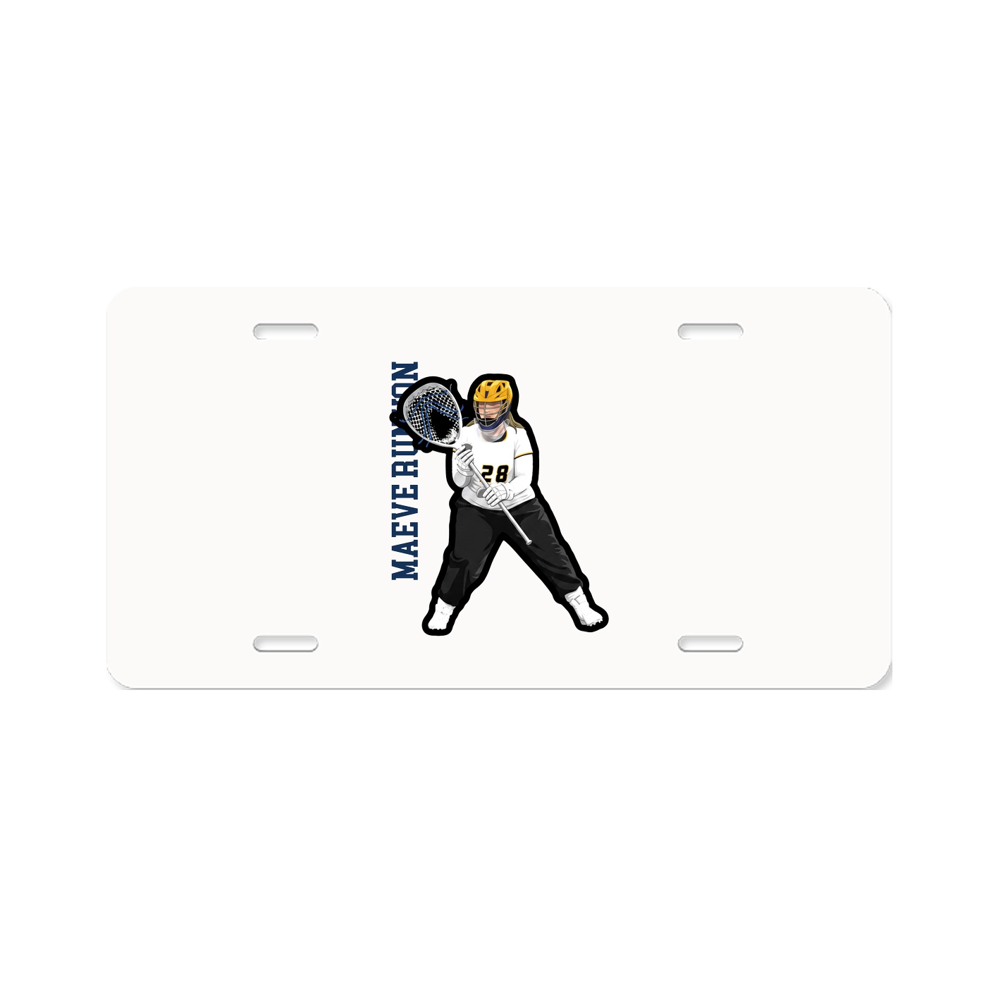 License Plate — Name Vertical in Classic