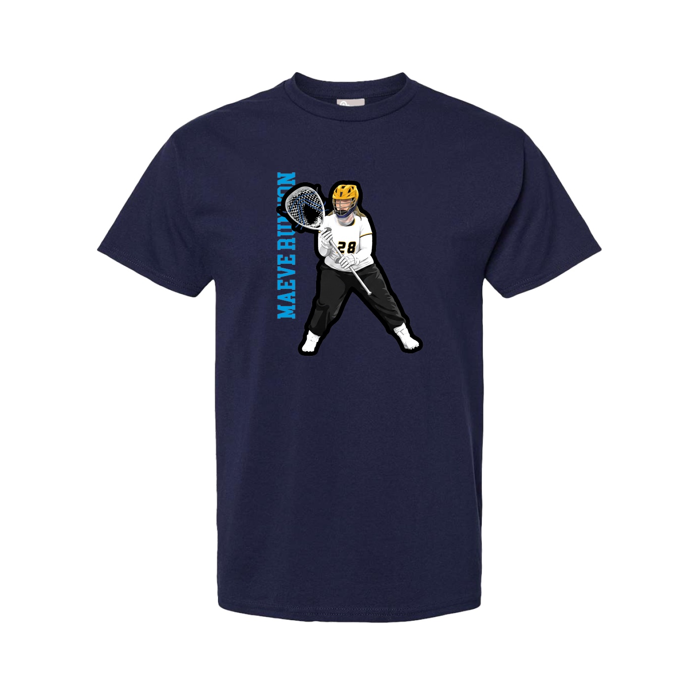 Tee — Name Vertical in Navy