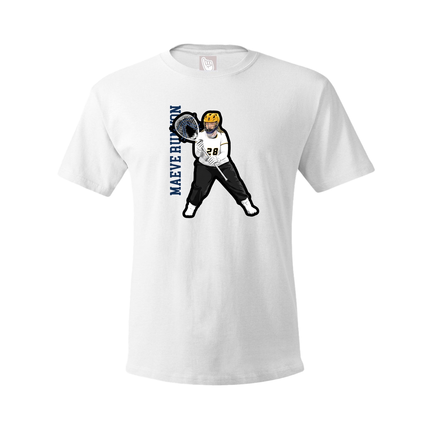Tee — Name Vertical in White