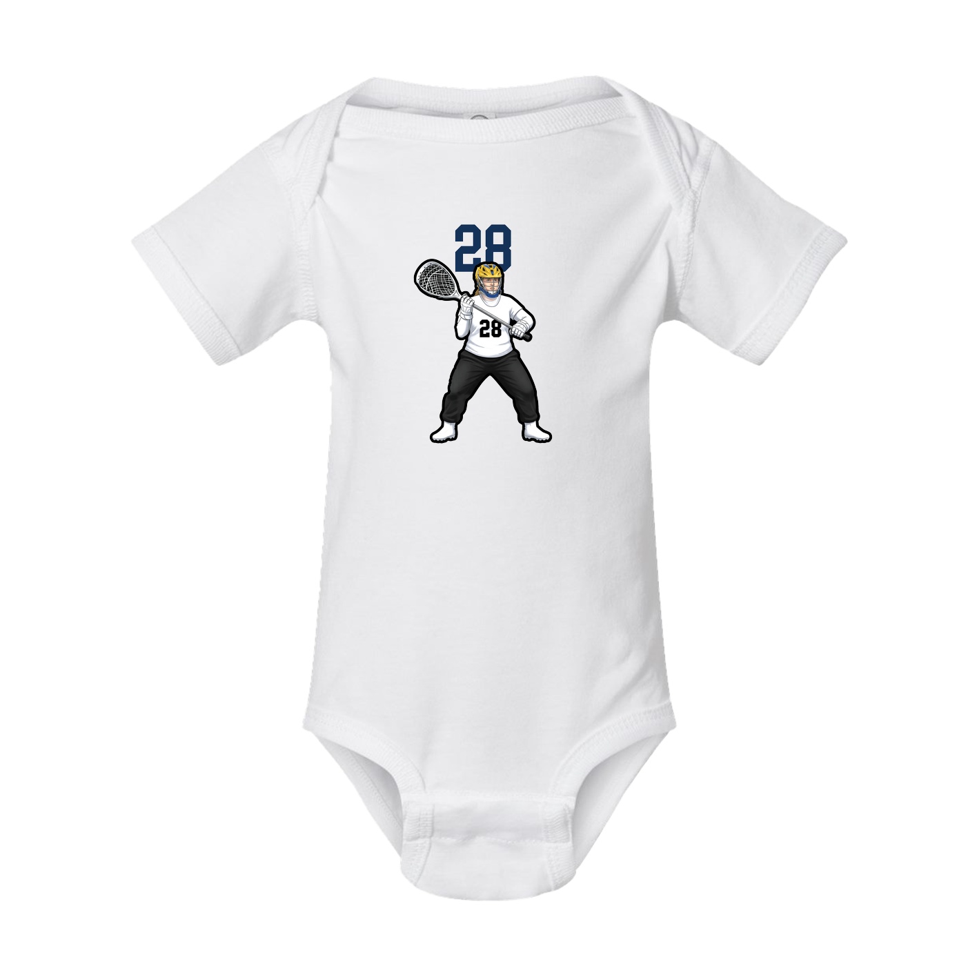 Baby Onesie — Number Top in White