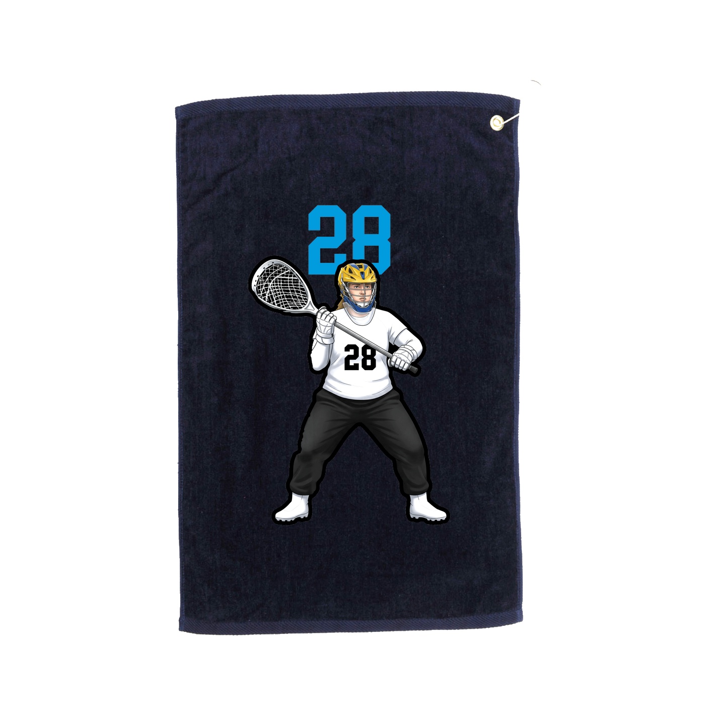 Golf Towel — Number Top in Navy