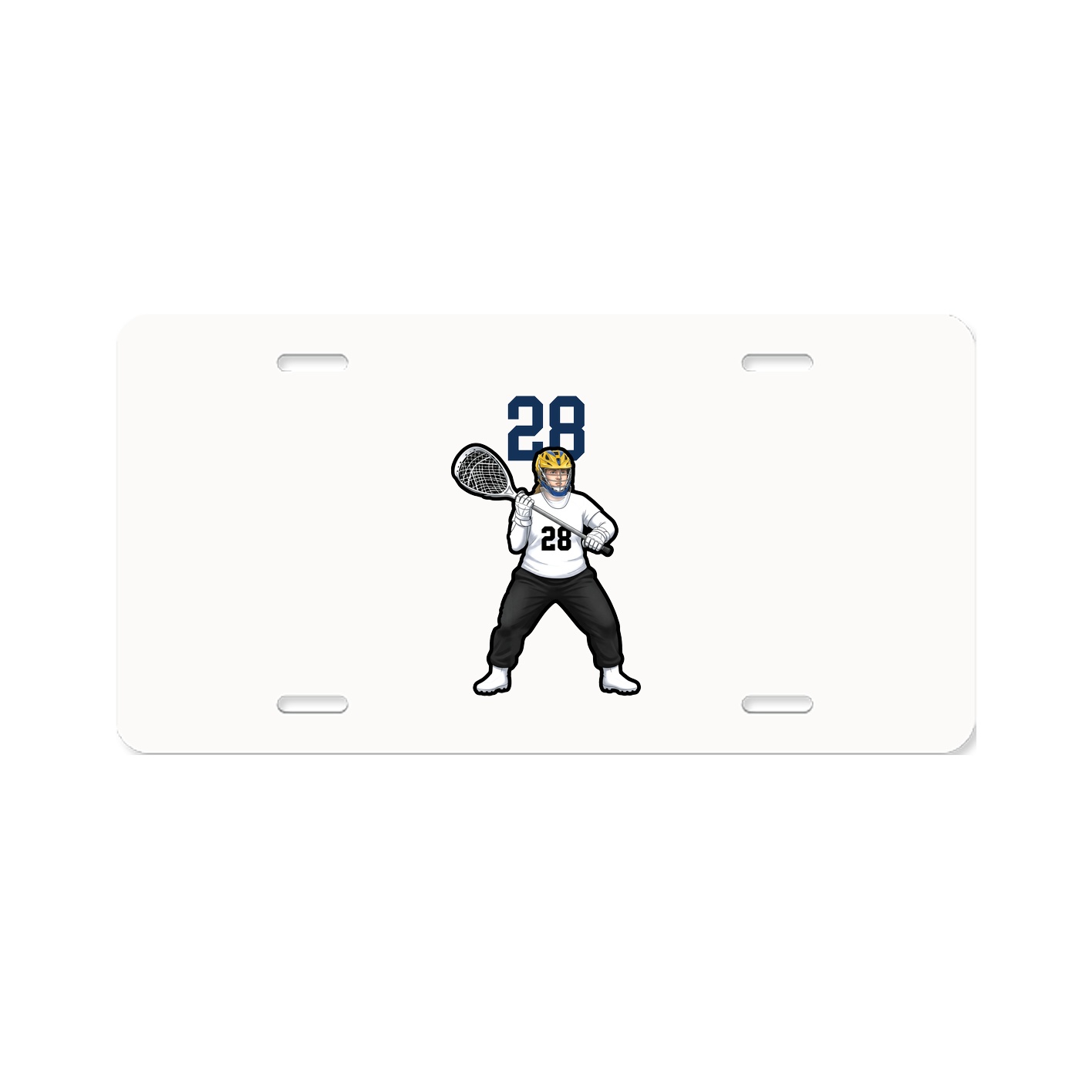 License Plate — Number Top in Classic
