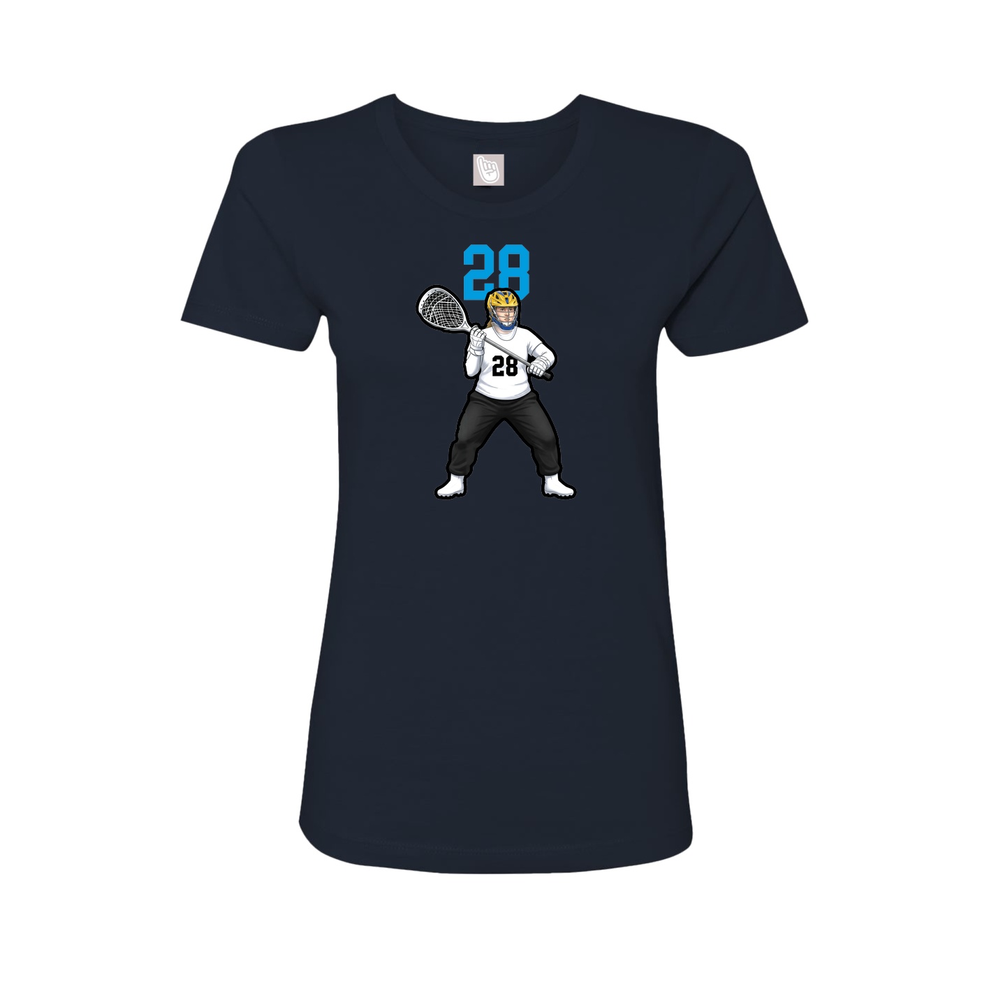 Womens Tee — Number Top in Navy