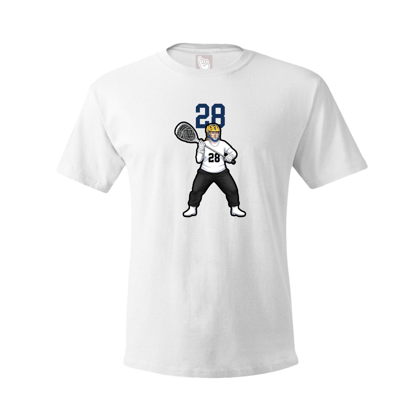 Youth Tee — Number Top in White