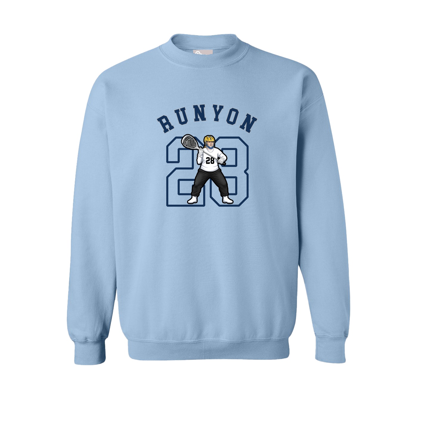 Fleece Crew — Shirsey Arch in Light Blue