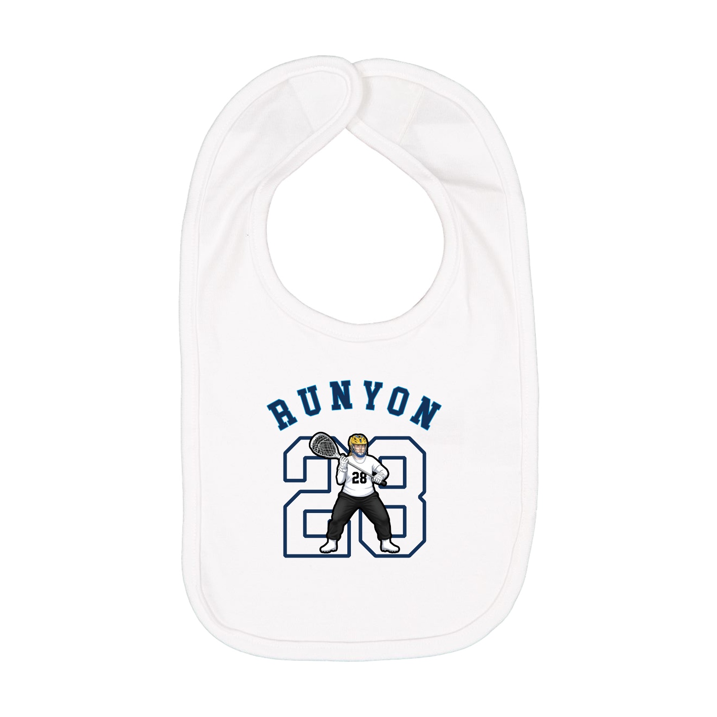Infant Bib — Shirsey Arch in White