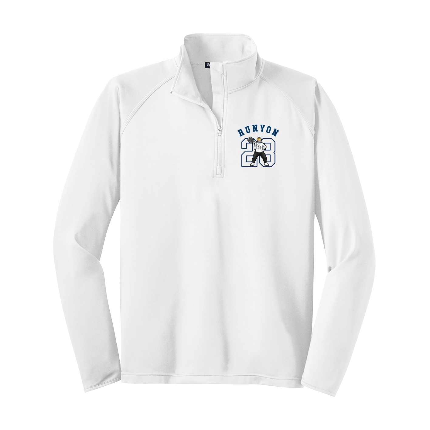 Q-Zip Pullover — Shirsey Arch in White