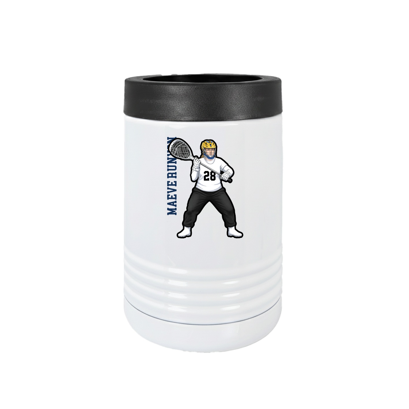 Beverage Holder — Name Vertical in White
