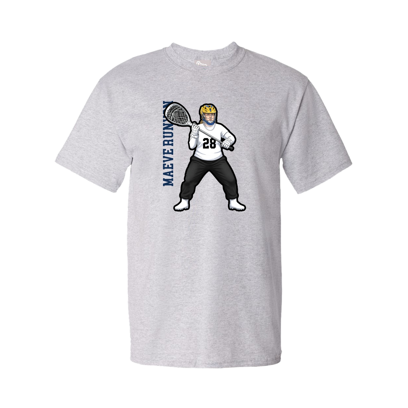 Tee — Name Vertical in Grey