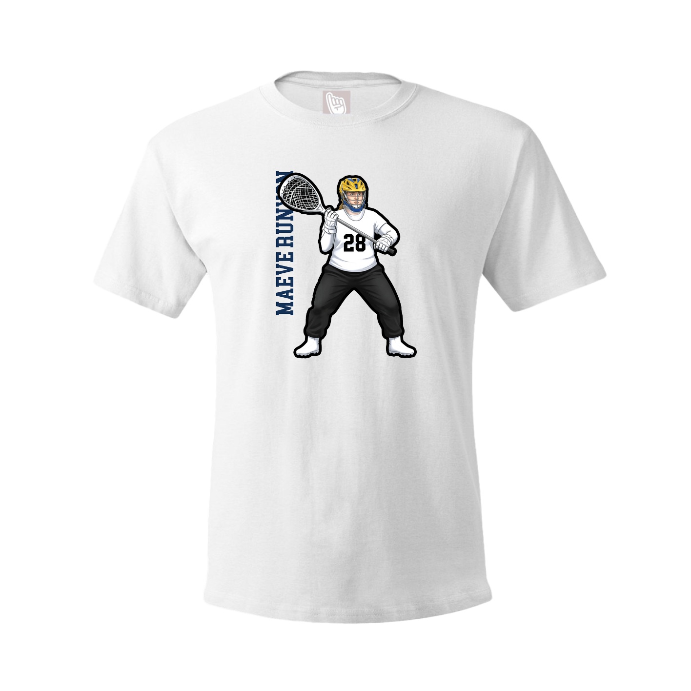Tee — Name Vertical in White