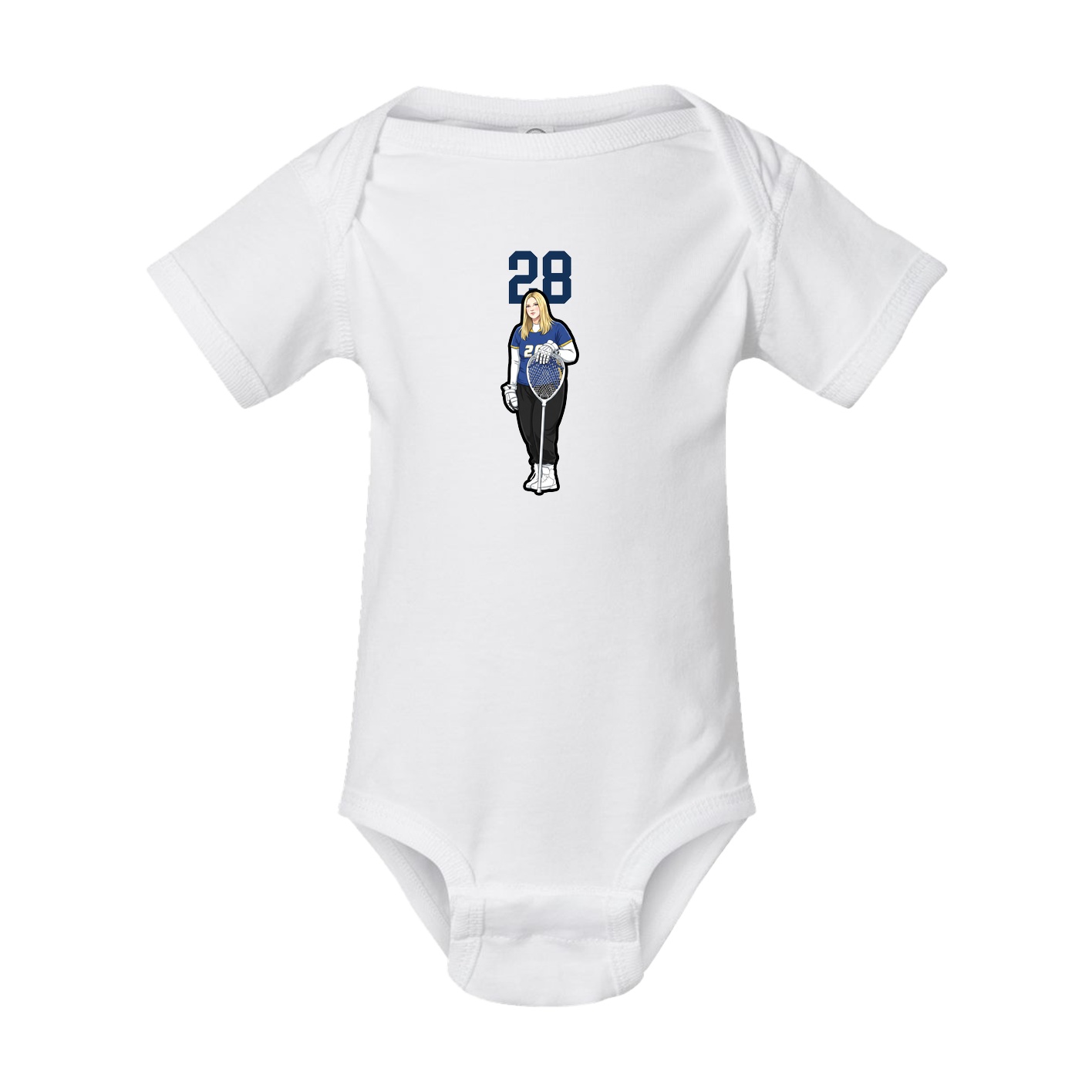 Baby Onesie — Number Top in White