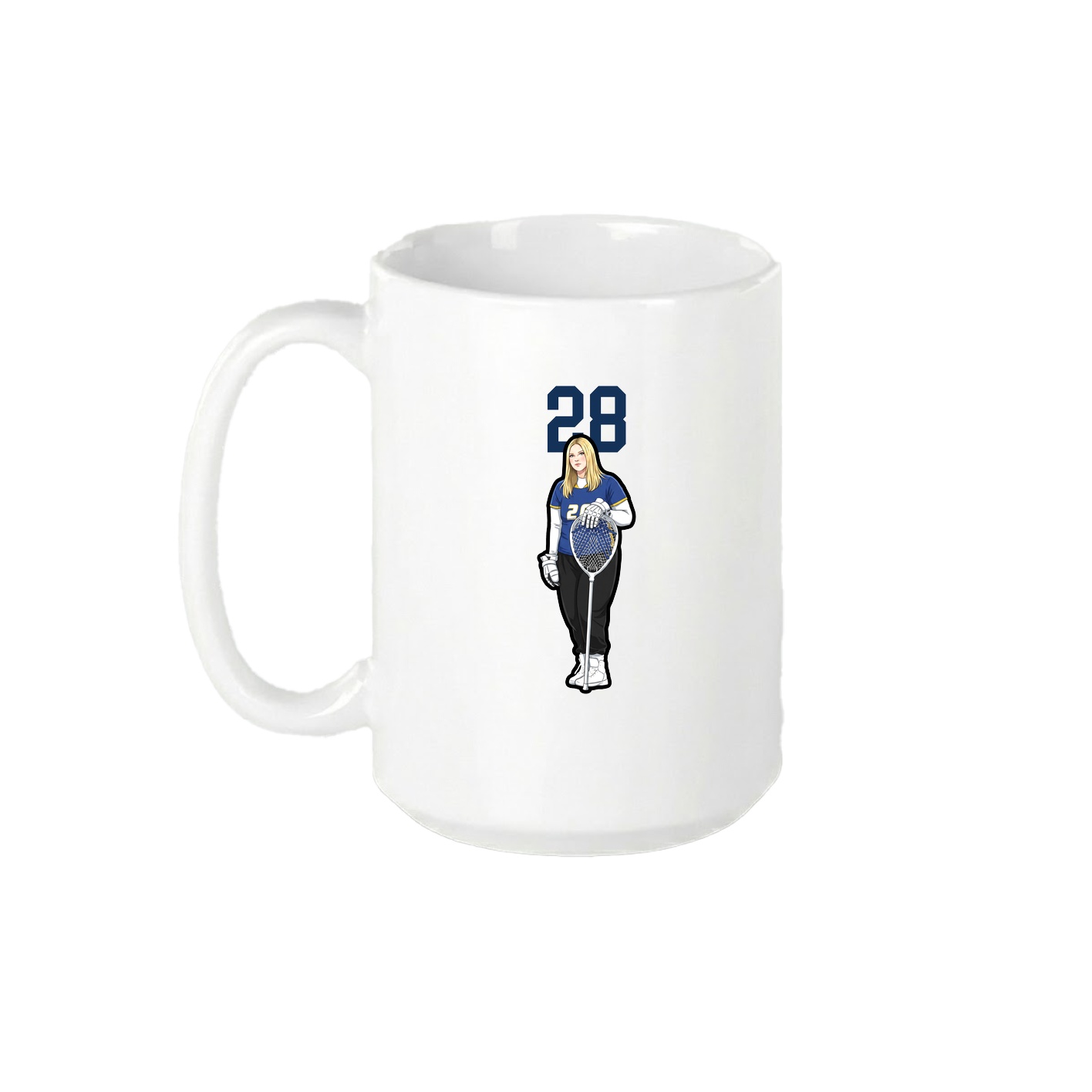 15oz Coffee Mug — Number Top in White