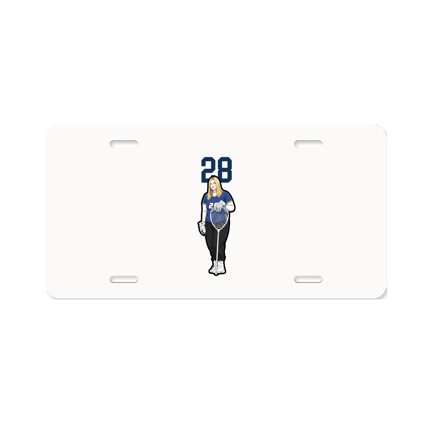 License Plate — Number Top in Classic