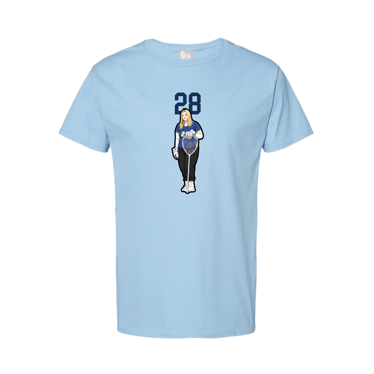 Youth Tee — Number Top in Light Blue