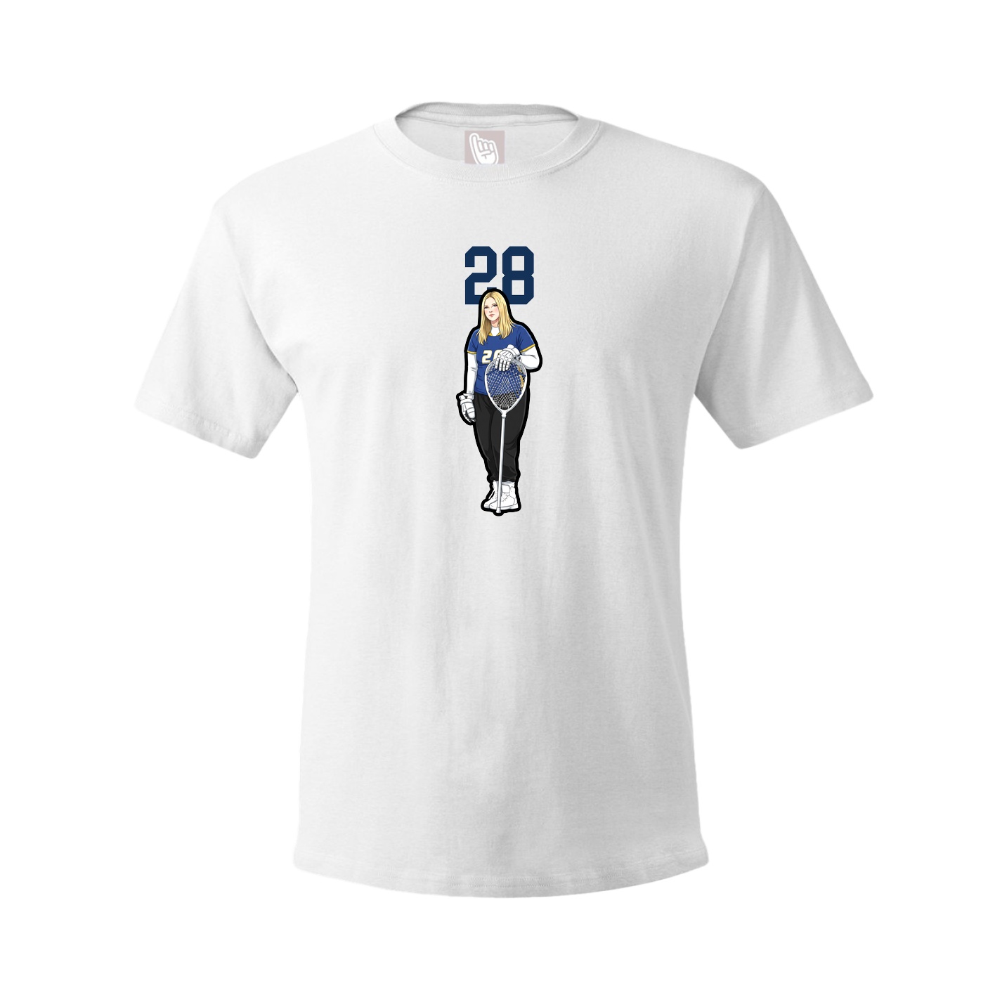 Youth Tee — Number Top in White