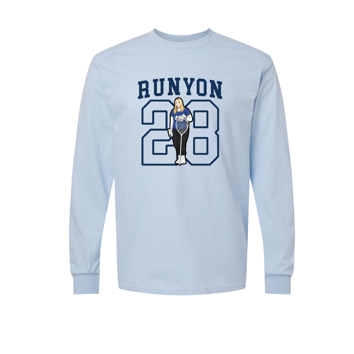 Long Sleeve Tee — Shirsey in Light Blue