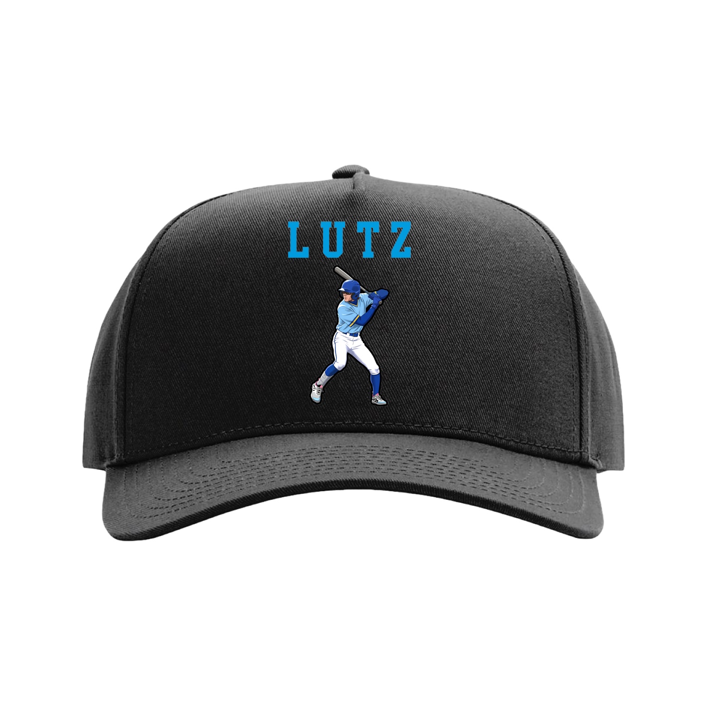 Full Fabric Five-Panel Champ Cap — Shirsey in Black