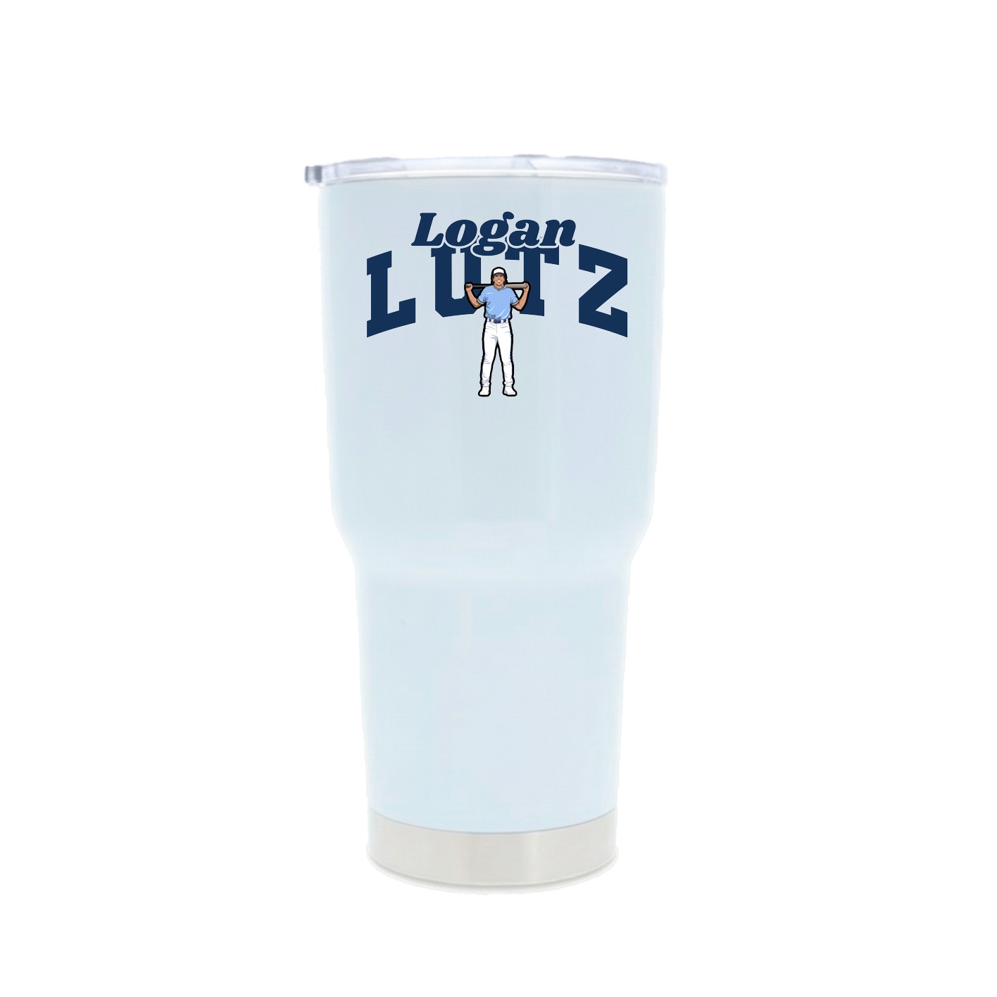 30oz Stainless Steel Tumbler — Signature Arch in White