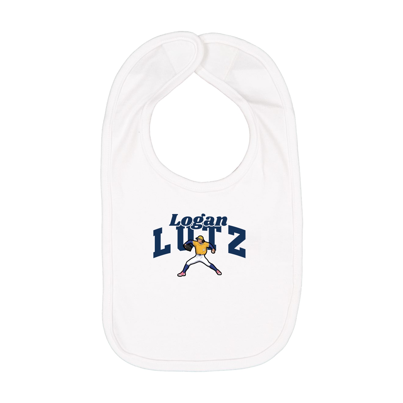 Infant Bib — Signature Arch in White