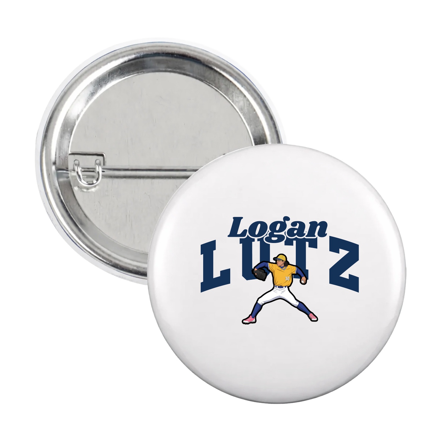 Game Day Button — Signature Arch in White