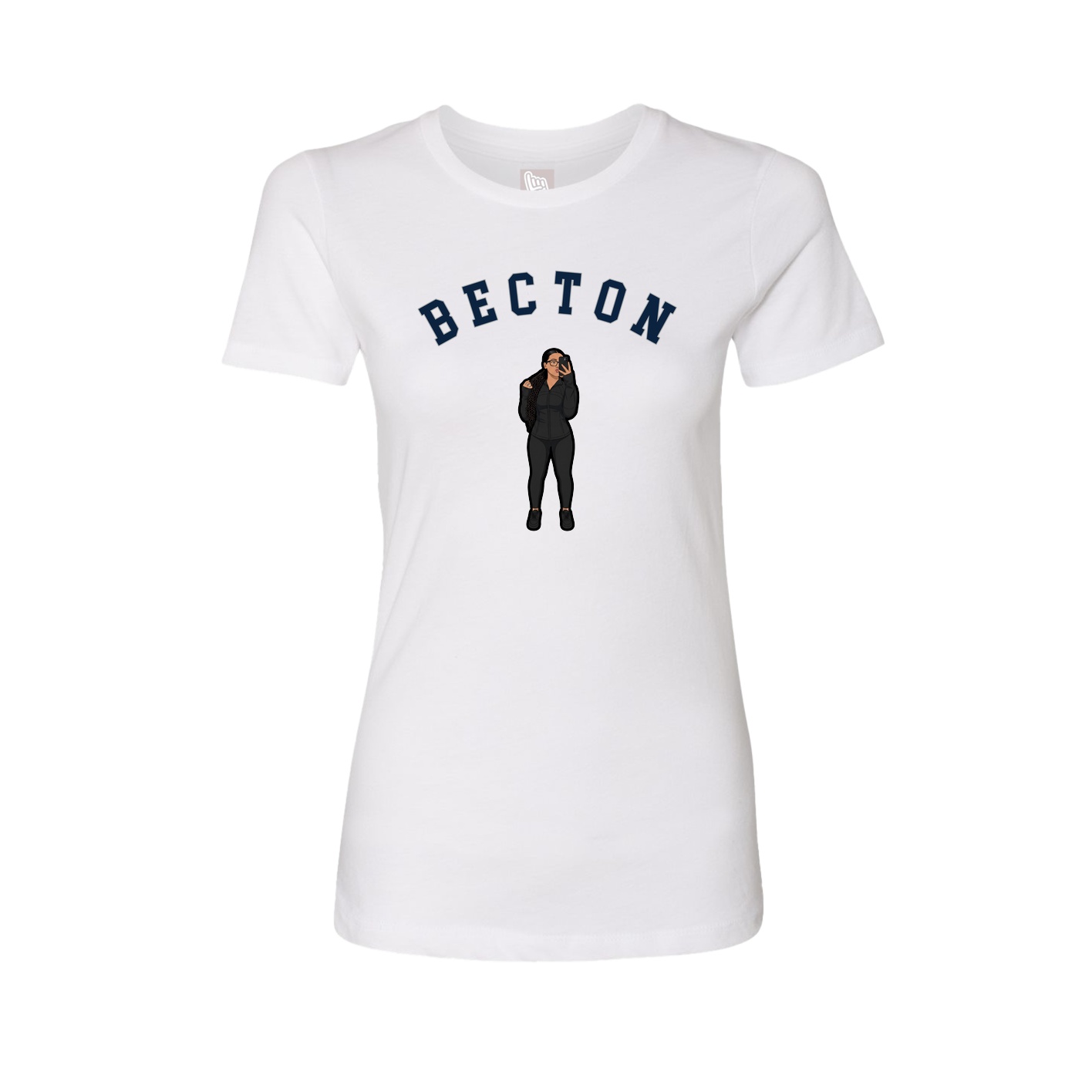 Fitted Women's Tee — Shirsey Arch in White