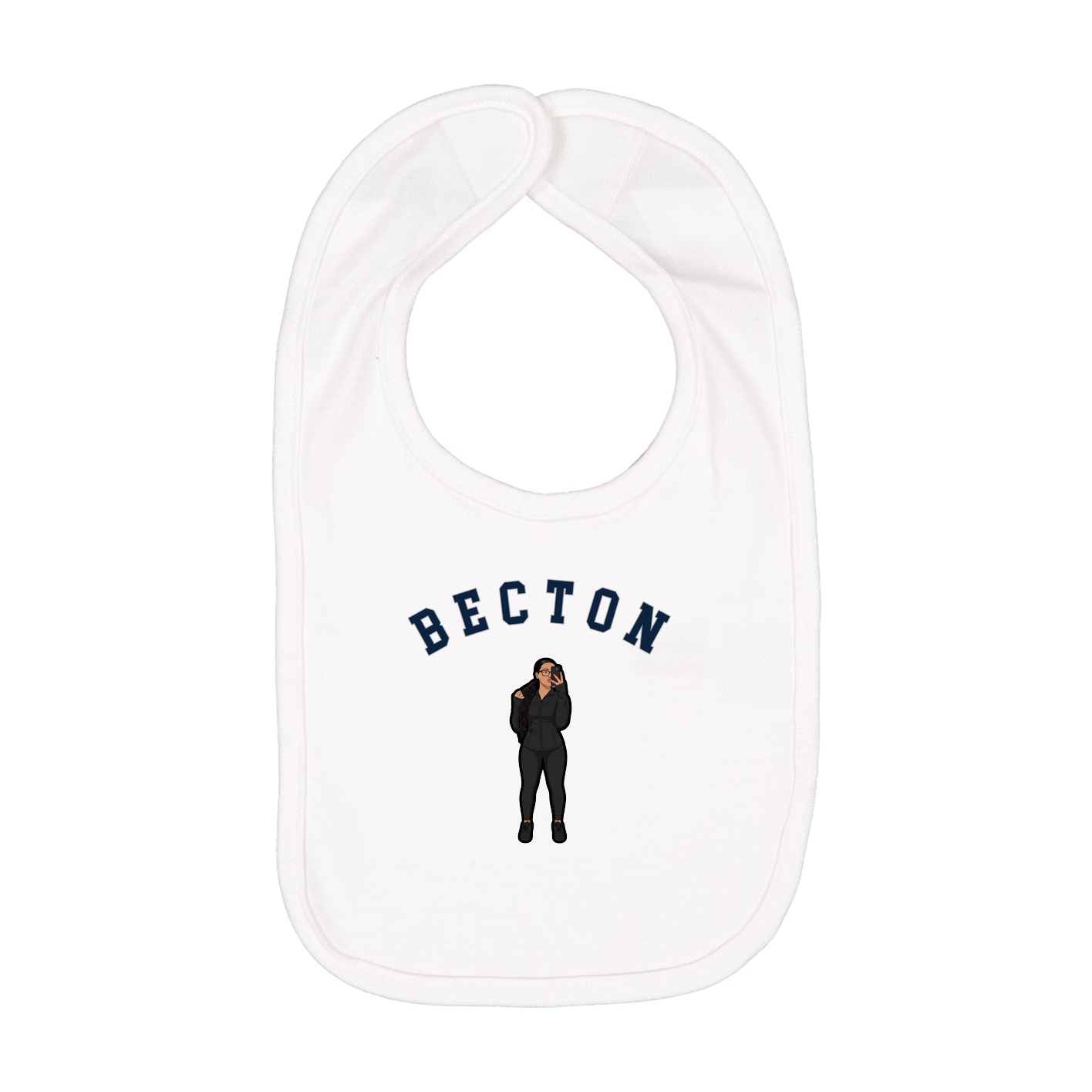 Infant Bib — Shirsey Arch in White